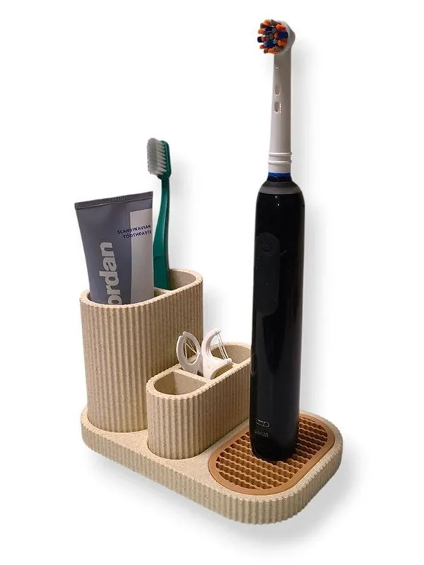 Simiu DENTIA - Oral-B Toothbrush Storage - Marble/Beige