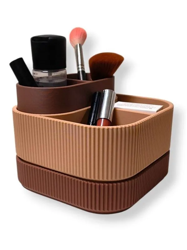 Simiu STACKSEY CUBE - Makeup Stand - Mocha/Beige - 13 x 16cm