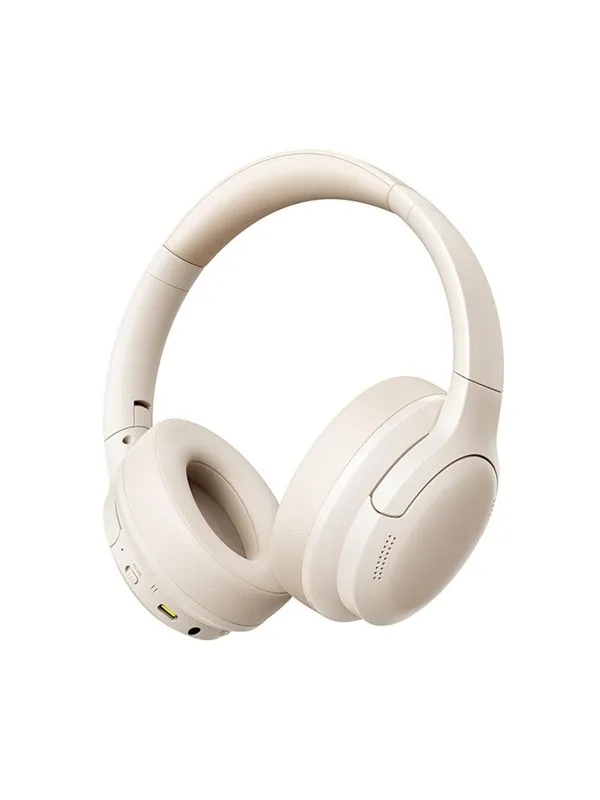 Baseus Bass BH1 Lite Wireless On-Ear Bluetooth 6.0 Headphones - White