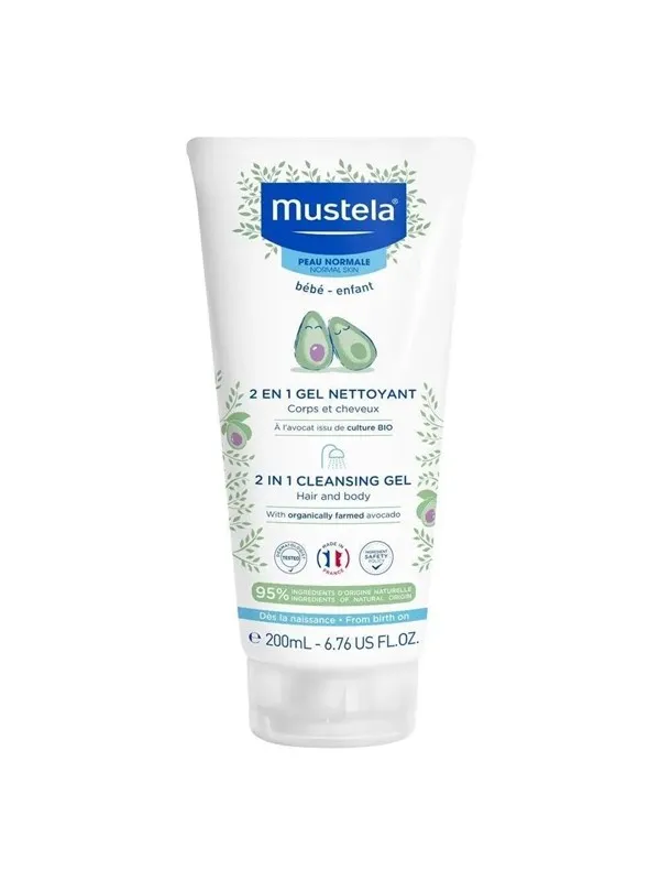 Mustela 2 In 1 Avocado Gentle Cleansing Gel 200 ml