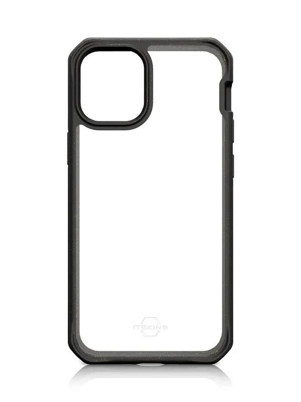 ITSKINS  FERONIABIO PURE Cover for iPhone 13 Pro®. Black and tranparent