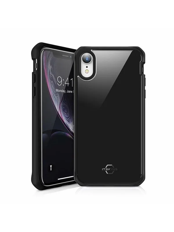 ITSKINS HYBRID GLASS cover for iPhone XR®. Black