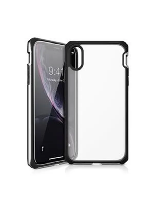 ITSKINS HYBRID EDGE cover for iPhone XR®. Black piano