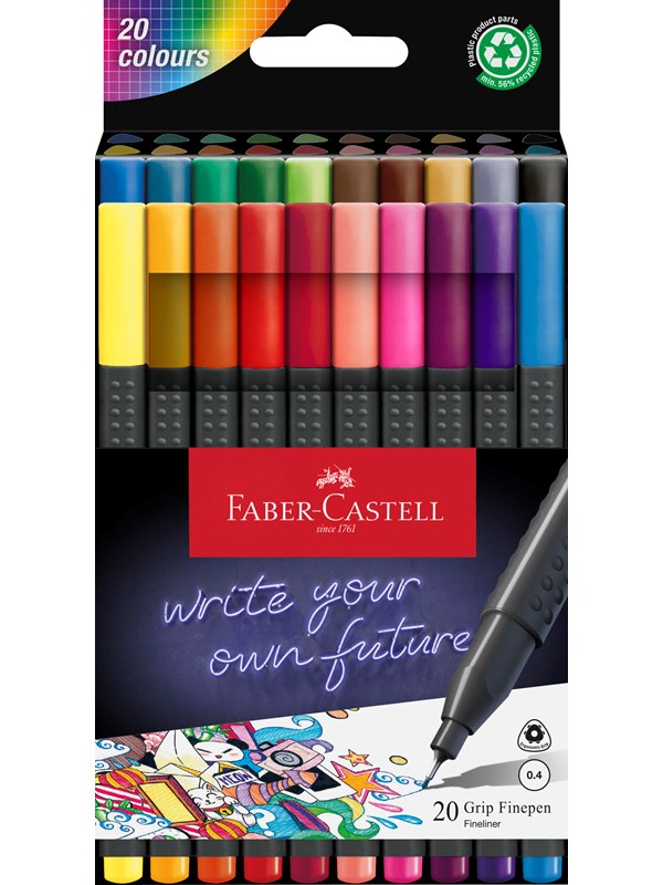 Faber-Castell Grip Finepen 0.4 c.box 20x