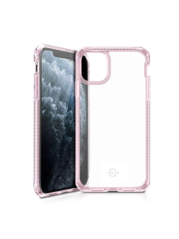 ITSKINS  HYBRID CLEAR cover for iPhone 11 Pro Max / XS Max®. Pink and transparent