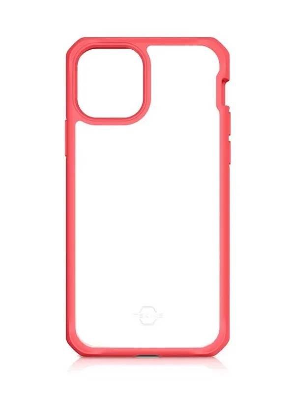ITSKINS HYBRID SOLID cover for iPhone 11 Pro Max / XS Max®. Plain coral and transparent
