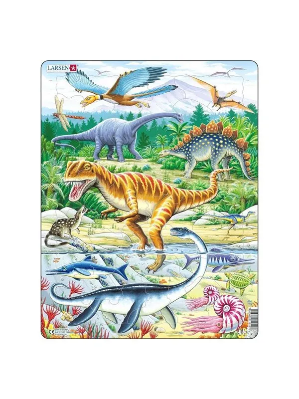 Larsen Puzzles Puzzle Dinosaurs - 35 pieces Maxi (36.5x28.5 cm) Gulv