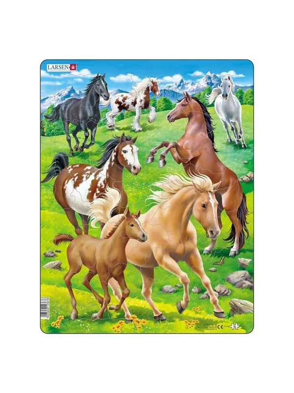 Larsen Puzzles Puzzle Horses - 65 pieces Maxi (36.5x28.5 cm) Gulv