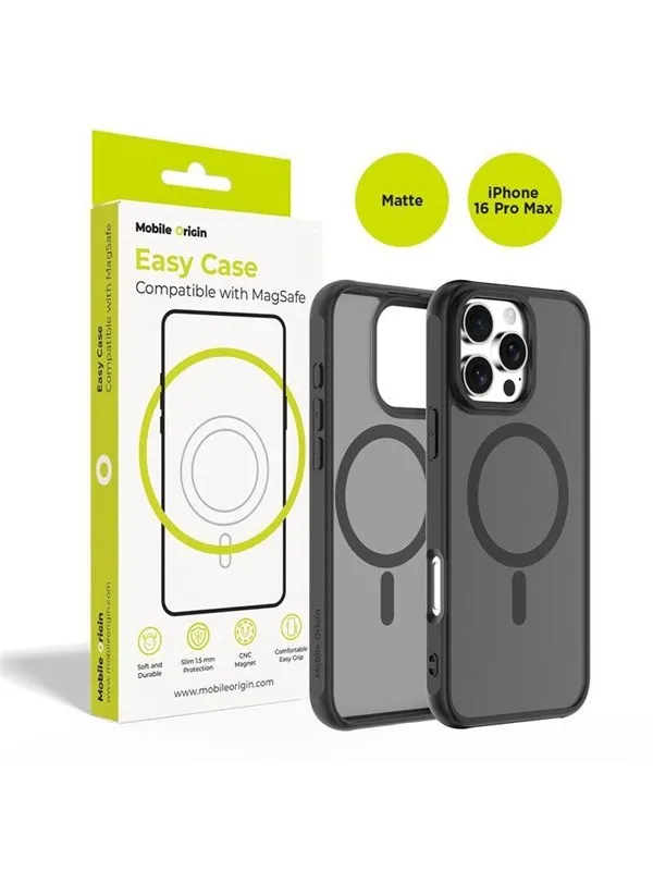 Mobile Origin Hybrid MagSafe Case - matte black - iPhone 16 Pro Max