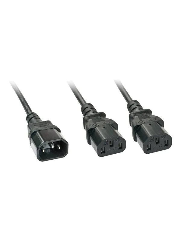 Lindy - power splitter - IEC 60320 C14 to power IEC 60320 C13 - 2 m