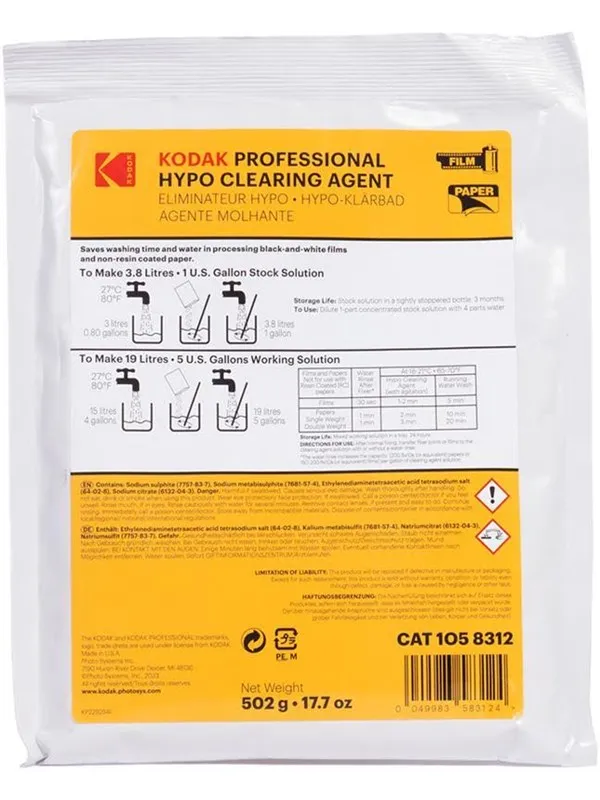 KODAK Professional Hypo Clearing Agent Powder To Make 19L