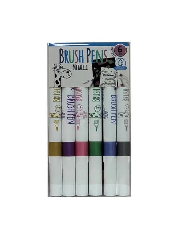 Hobby Mate GIRAFGIRAF Brush pens metallic frv. x6