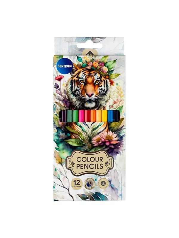 Hobby Mate Colored pencil TIGER 12 pcs HIGH QUALITY