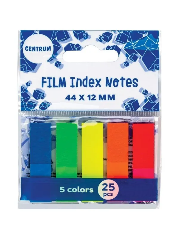 CENTRUM Indeksfaner 45*12mm 5 neonfarver ass.
