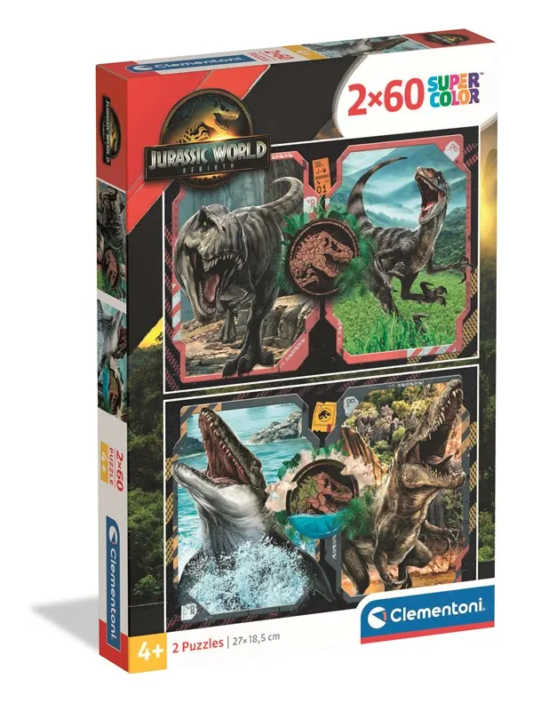 Clementoni Puzzle Jurassic World 2x60pcs. Gulv
