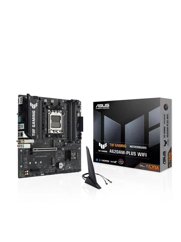 ASUS TUF GAMING A620AM-PLUS WIFI Hovedkort - AMD A620A - AMD AM5 socket - DDR5 RAM - Micro-ATX