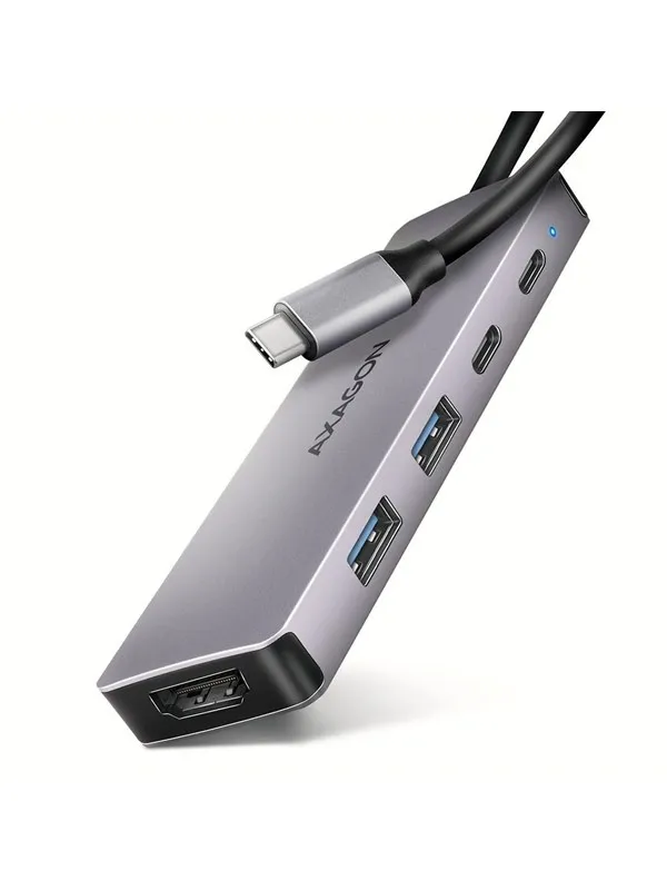 AXAGON Combo 5-in-1 USB-C 5 Gbps Hub USB-hub - USB 3.1 - 5 porter - Sølv