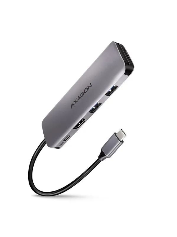 AXAGON SuperSpeed USB-C Hub USB-hub - USB 3.2 - 5 porter - Sølv