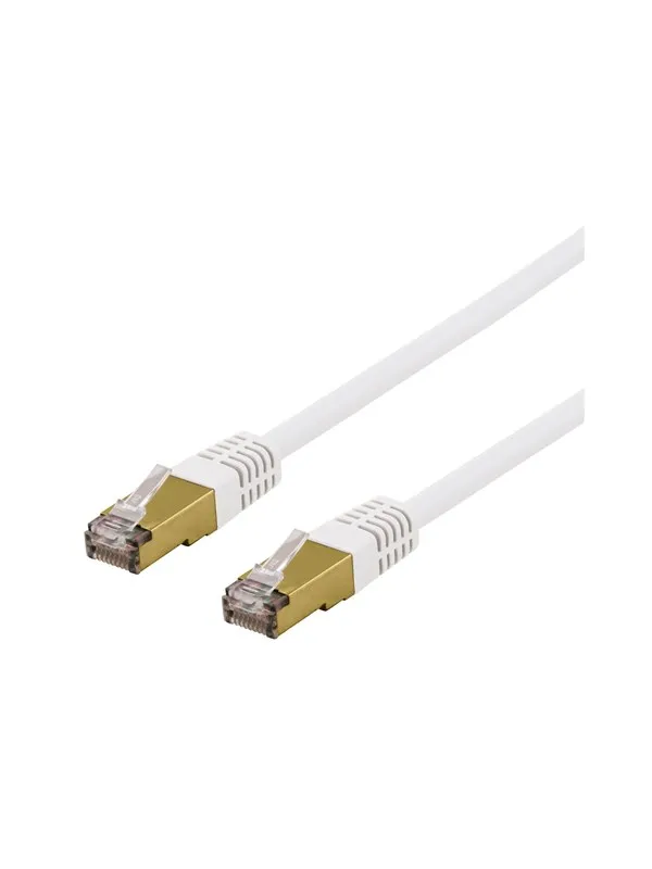 Deltaco SFTP-67VAH - patch cable - 7 m - white - Hvit - 7m