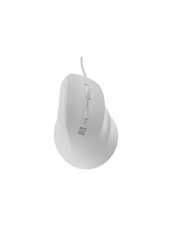 Natec CRAKE 2 PRO - vertical mouse - USB - white - Vertical mouse - Optisk - 6 - Hvit
