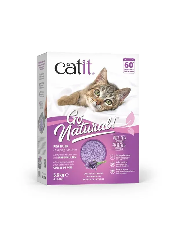 Catit - Pea Husk Pellet Clumping Cat Litter - Lavender - 5.6 kg
