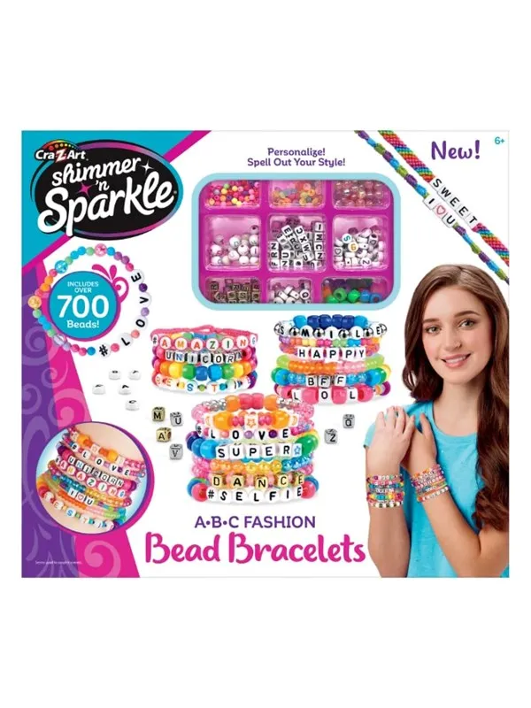 Shimmer n Sparkle ABC FASHION BEAD BRACELETS