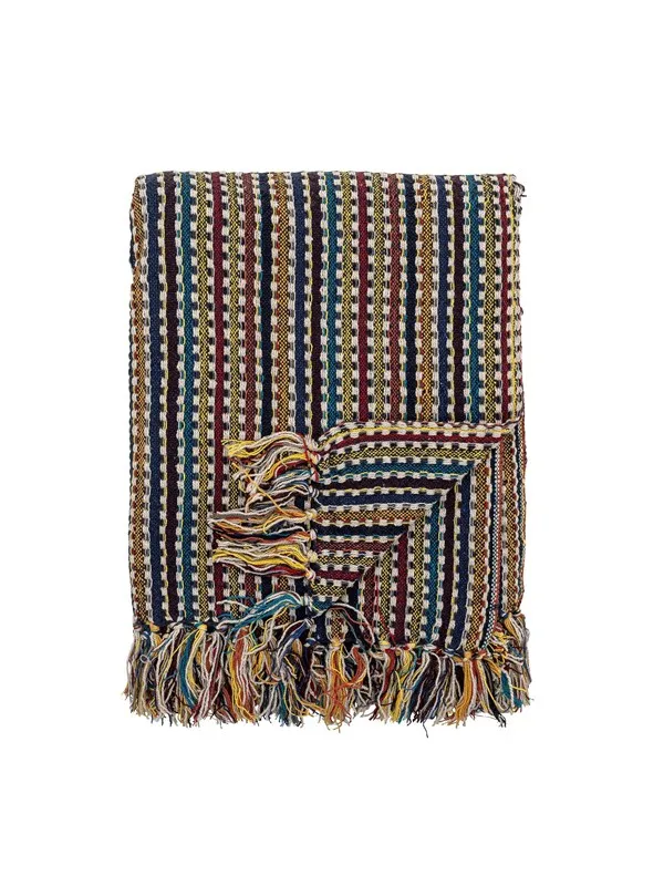 Bloomingville - Lazzario Plaid - Cotton - 160x130 cm - Blue