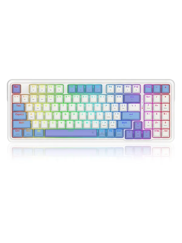 REDRAGON K664WBP-RGB-PRO Gloria Pro keyboard - Gamingtastatur - Engelsk (USA) - Hvit