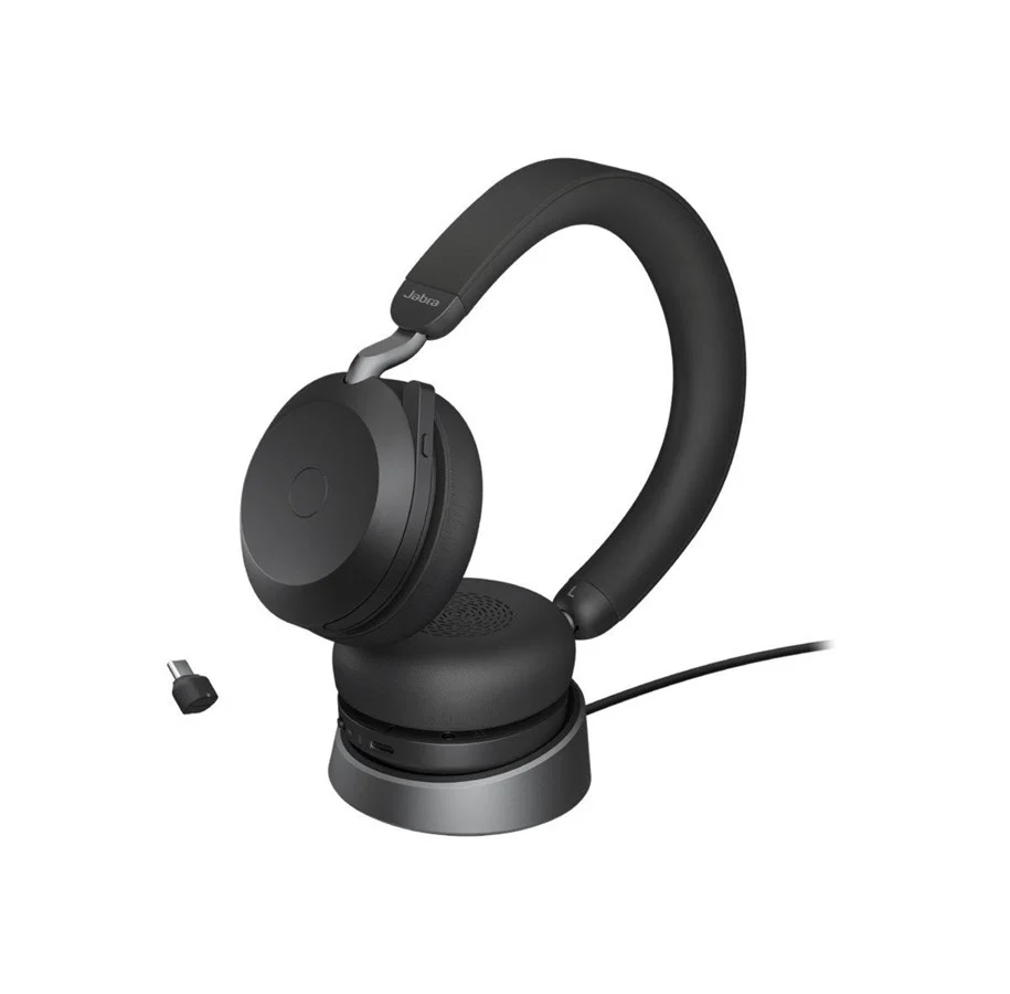 Jabra Evolve2 75 Link380c UC Stereo Stand Black