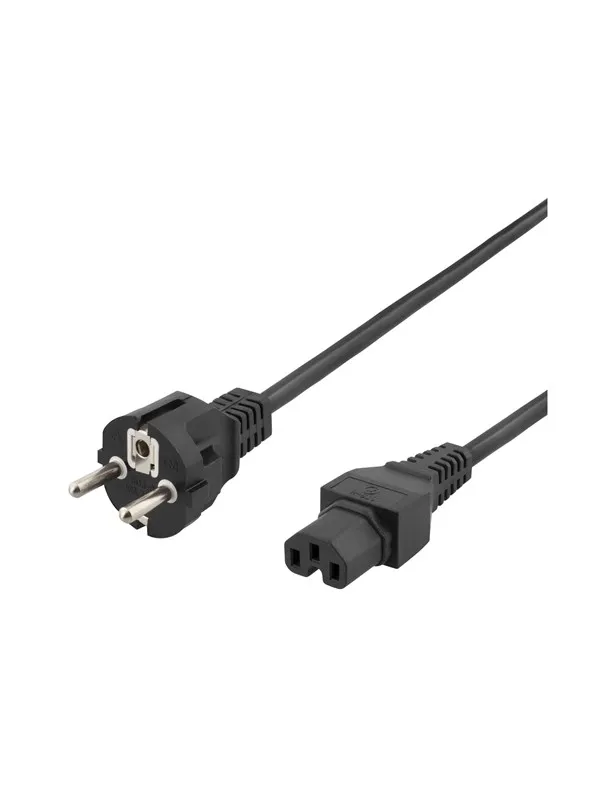 Deltaco - power cable - power CEE 7/7 to IEC 60320 C15 - 50 cm