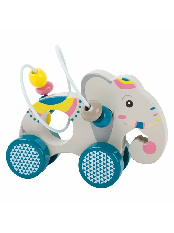 Small Foot - Wooden Push Figure Elephant with Moto