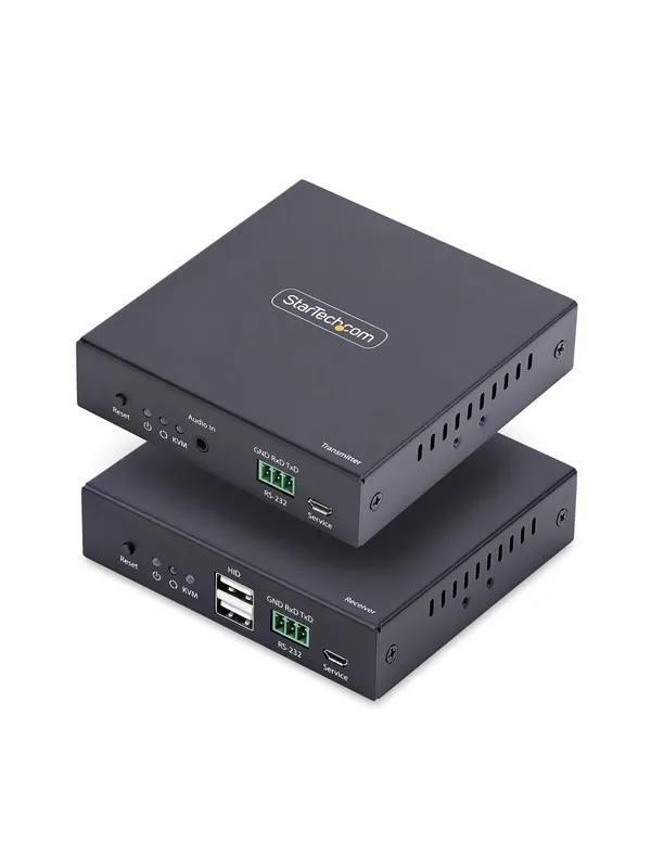 StarTech.com HDMI KVM Extender Over IP Network 4K 60Hz Driverless - transmitter and receiver Kit - video/audio/USB extender - HDMI