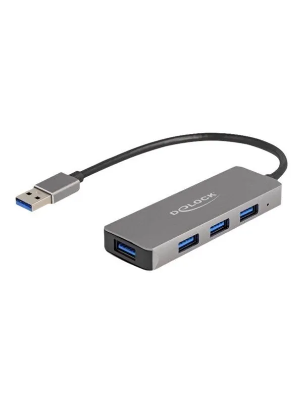DeLOCK USB Type-A Hub - 4 Ports USB-hub - USB 3.2 - 4 porter - Grå