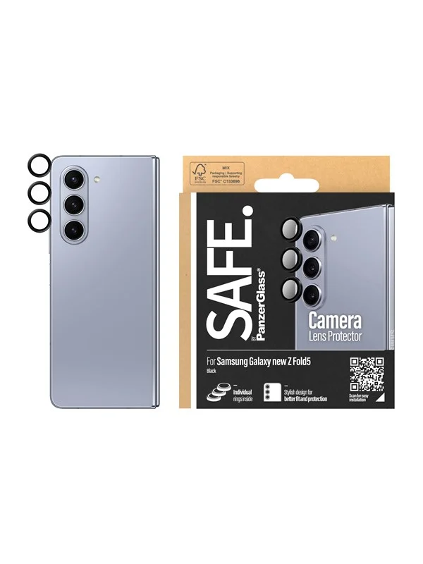 SAFE by PanzerGlass Camera Lens Protector for Samsung Galaxy Z Fold6 | Black