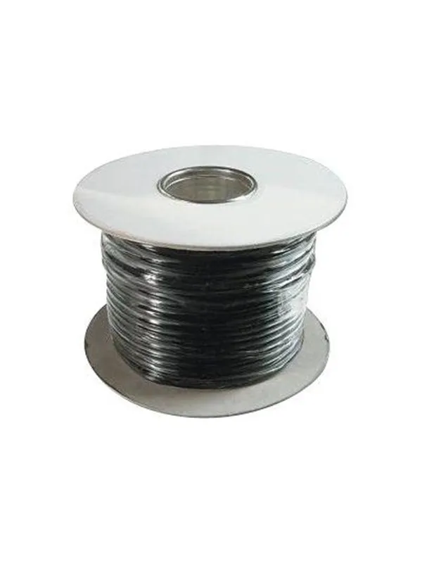 DIGITUS Flat Telephone Installation Cable - 100m - Svart - 100 meter