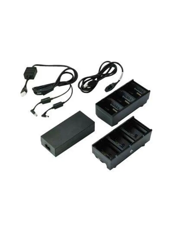 Zebra Dual 3-Slot Battery Charger Connected via Y Cable
