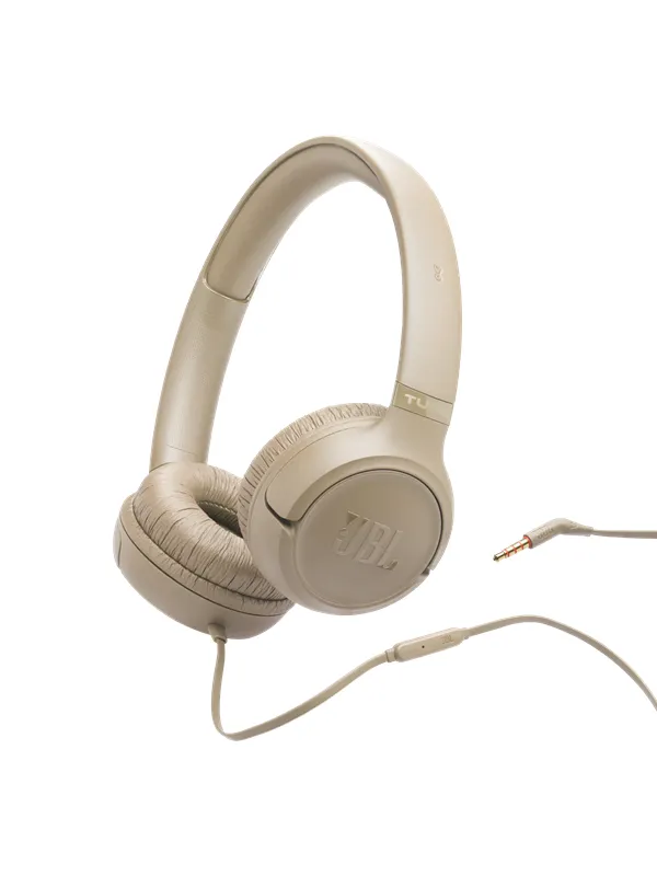 JBL Tune 530 Wired On-ear Headphones Beige