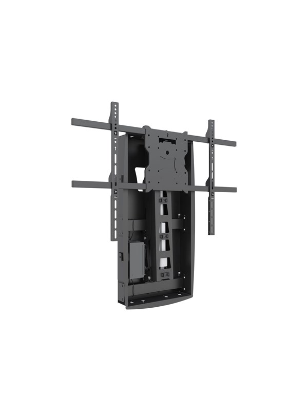 Multibrackets M mounting kit - full-motion motorized pull down - for TV - recessed - black - Max 45 kg - recommended for 86"