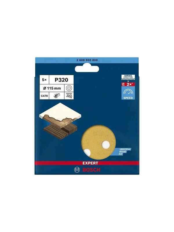 Bosch SLIBEBLAD EXC 115MM K320 8H 5 STK