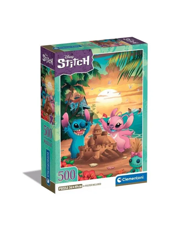 Clementoni Disney Stitch and Angel Sandcastle (500)