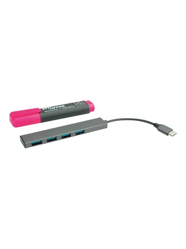 Roline USB 3.2 Gen 1 Hub USB-hub - USB 3.2 - 4 porter - Grå