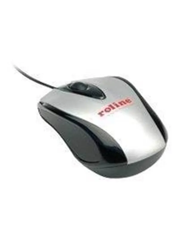 Roline - mouse - USB - black silver - Mus - Optisk - 3 knapper - Sølv