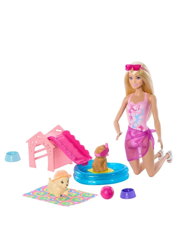 Barbie Puppy Pool Party Aloha Blonde
