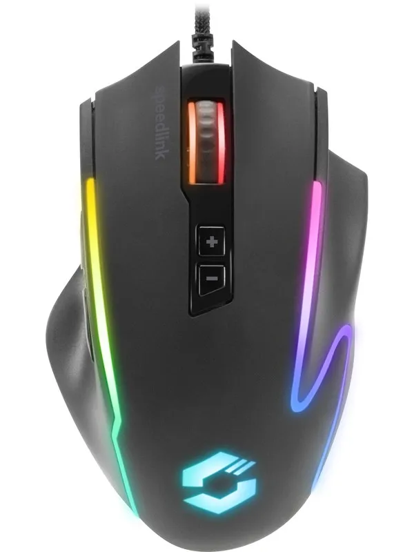 Speed-Link Speedlink DECUS NX RGB Gaming Mouse - Rubber Black - Gaming mus - Optisk - 6 - Svart