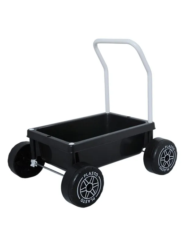 Plasto  Baby walker silent wheels. Black