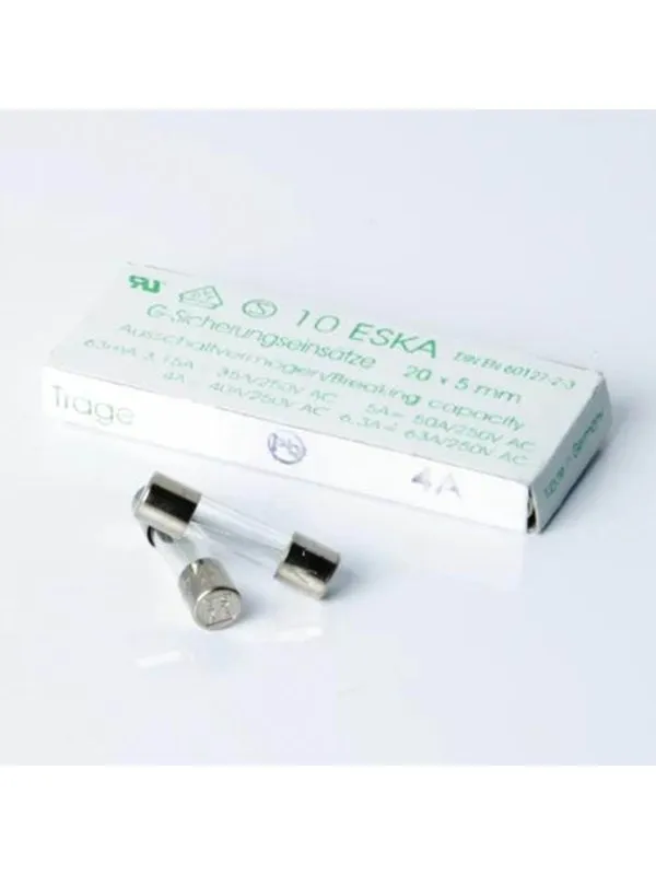 Nordic Quality Glass Fuse Slow 4A - 10 Pack