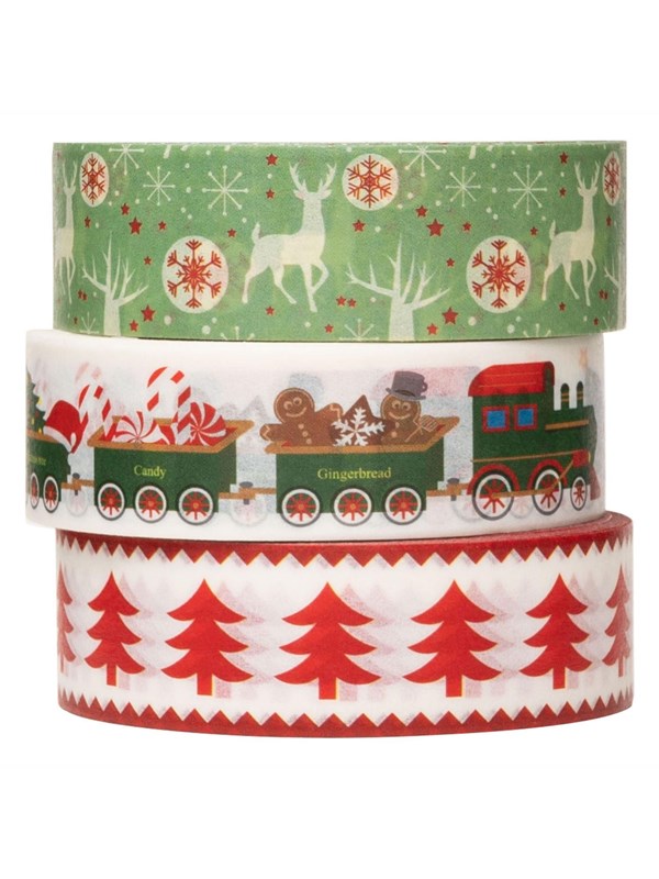 Colorations - Washi Tape Christmas 3 Rolls 5mtr.