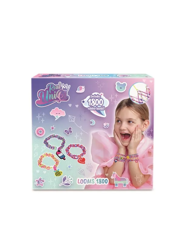 Real UniQ Loom Bands Kit 1800 PCS
