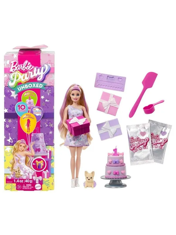 Barbie Party Unboxed Pet Birthday Series Doll