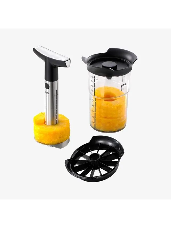 GEFU Pineapple Slicer Professional Plus Incl. Small Piece Cutter And Storage Container